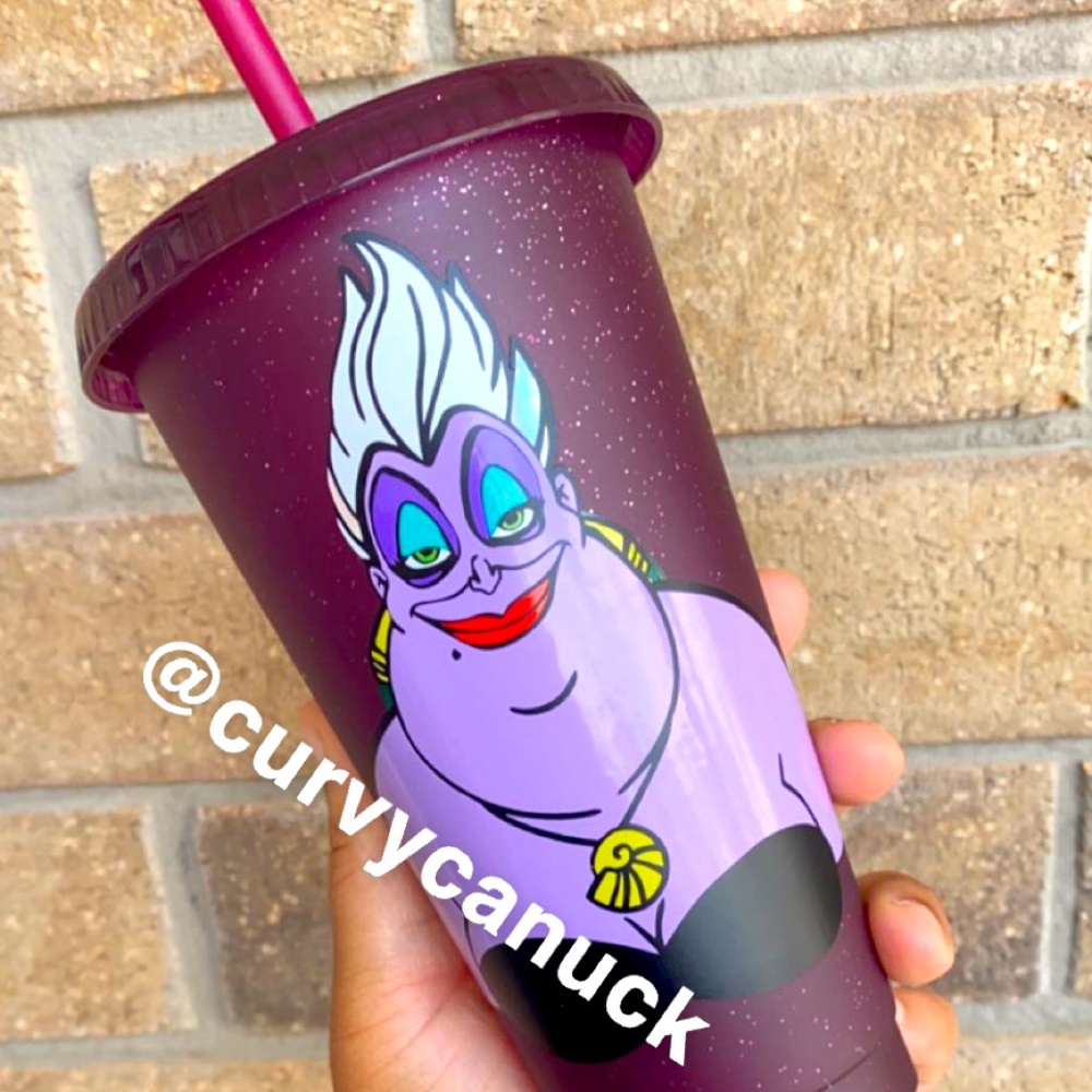 COPY - Glitter custom Starbucks cup Ursula🧜🏾‍♀️